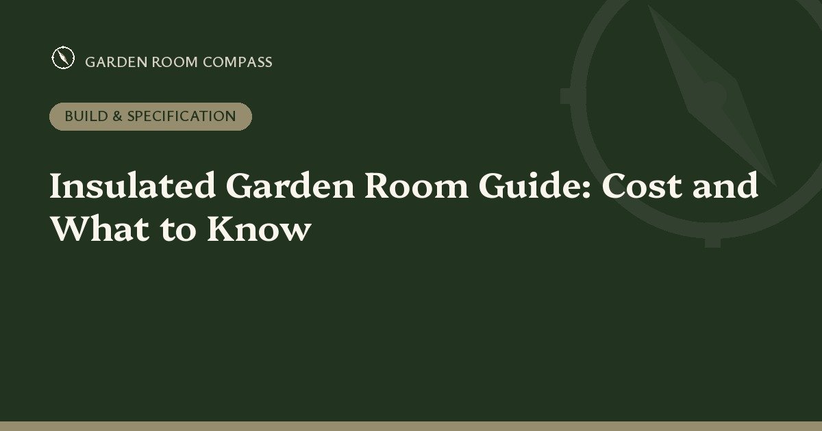 Insulated Garden Room Guide: Cost and What to Know